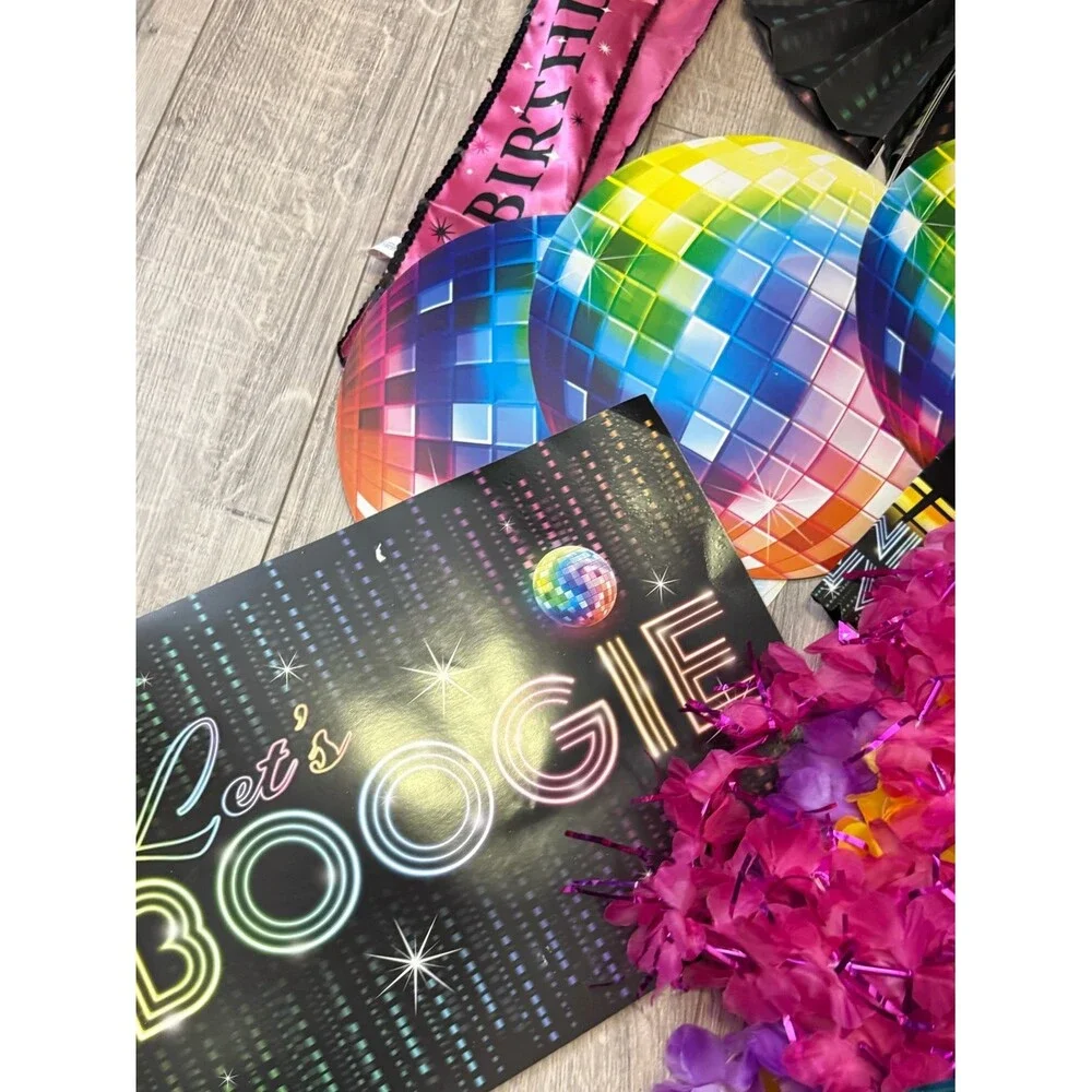 Party decor bundle Birthday Princess Multi-Color Party Decorations Set retro